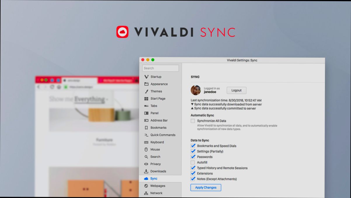 login Vivaldi Sync